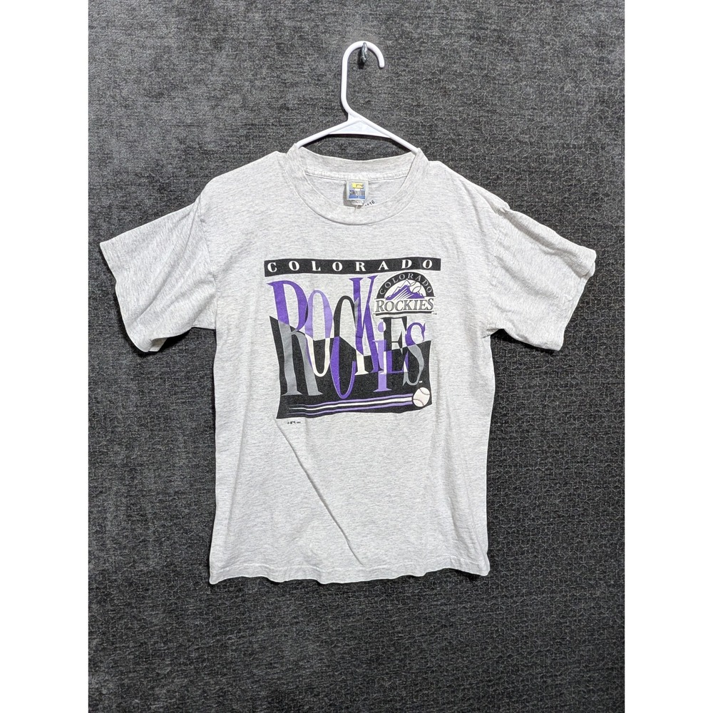 Vintage 1994 Colorado Rockies T Shirt Mens Medium Competitor Single Stitch Gray